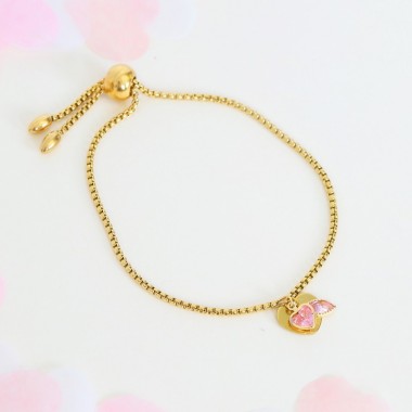 Bracelet Paris Rose Doré